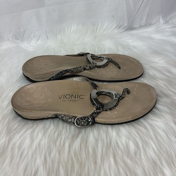 Vionic Karina Women's Snake Thong Sandals Sz 7 - Picture 5 of 7